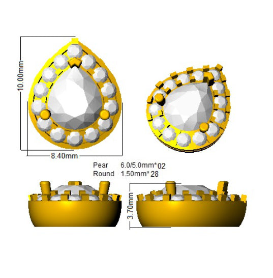 SE5726 — Earrings - 9k Yellow Gold detail