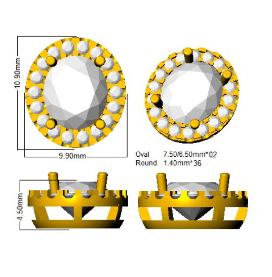 SE5730 — Earrings - 9k Yellow Gold detail