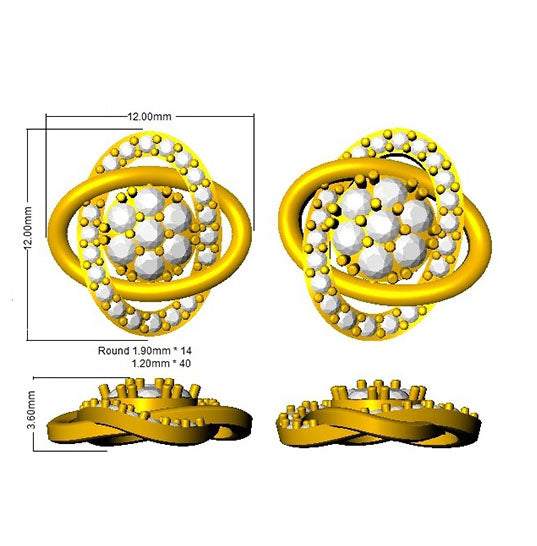 SE5733 — Earrings - 9k Yellow Gold detail