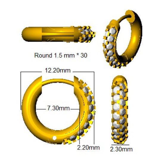 SE5739 — Earrings - 9k Yellow Gold detail