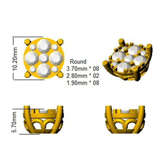 SE5749 — Earrings - 9k Yellow Gold detail