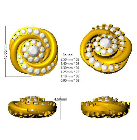 SE5753 — Earrings - 9k Yellow Gold detail