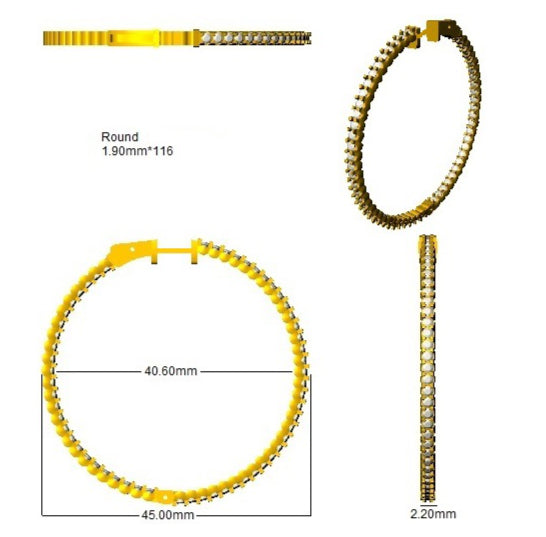SE5769 — Earrings - 9k Yellow Gold detail