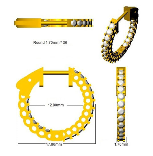 SE5810 — Earrings - 9k Yellow Gold detail