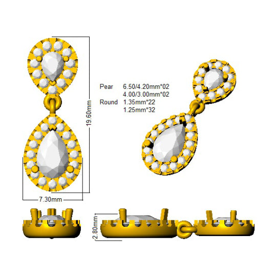 SE5813 — Earrings - 9k Yellow Gold detail