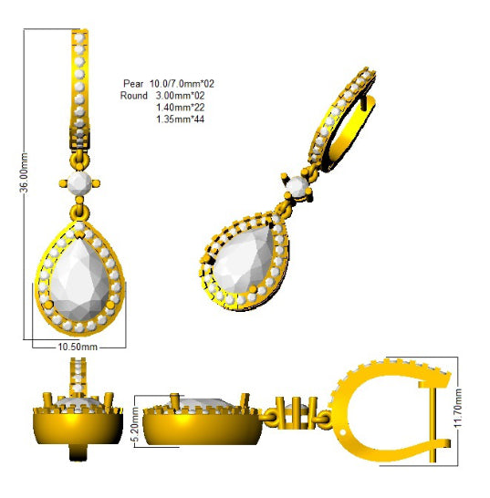 SE5826 — Earrings - 9k Yellow Gold detail