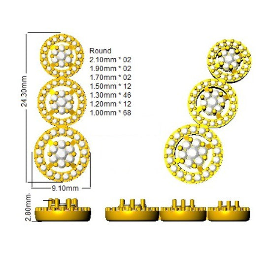 SE5837 — Earrings - 9k Yellow Gold detail