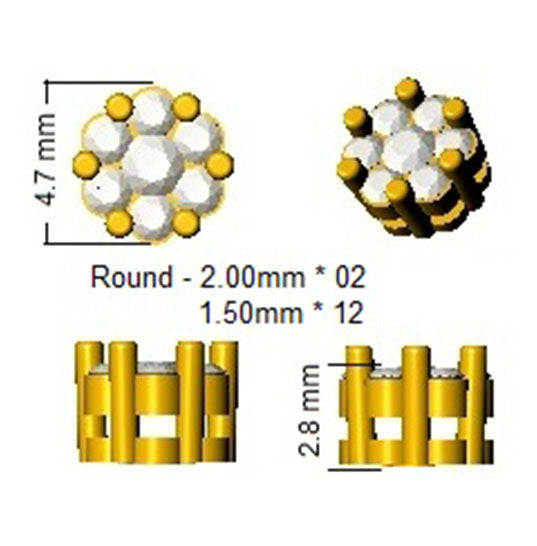 SE5839 — Earrings - 9k Yellow Gold detail