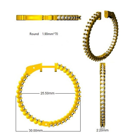 SE5843 — Earrings - 9k Yellow Gold detail