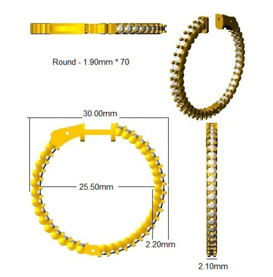 SE5844 — Earrings - 9k Yellow Gold detail