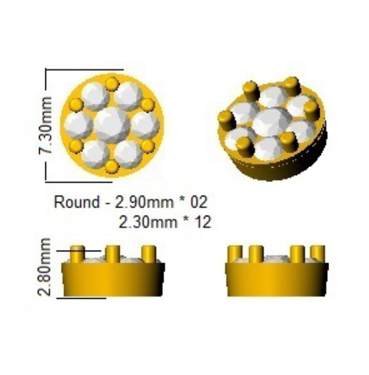SE5857 — Earrings - 9k Yellow Gold detail