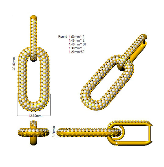 SE5879 — Earrings - 9k Yellow Gold detail