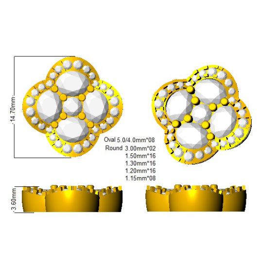SE5884 — Earrings - 9k Yellow Gold detail