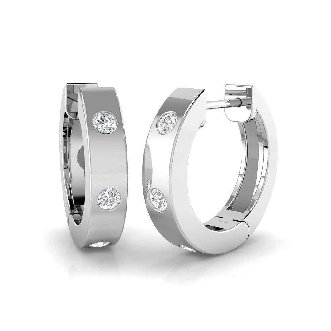 SE5889 — Earrings - 9 KT White Gold