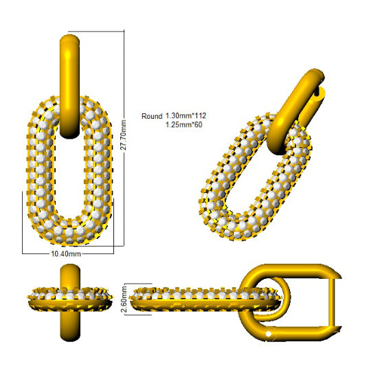 SE5894 — Earrings - 9k Yellow Gold detail