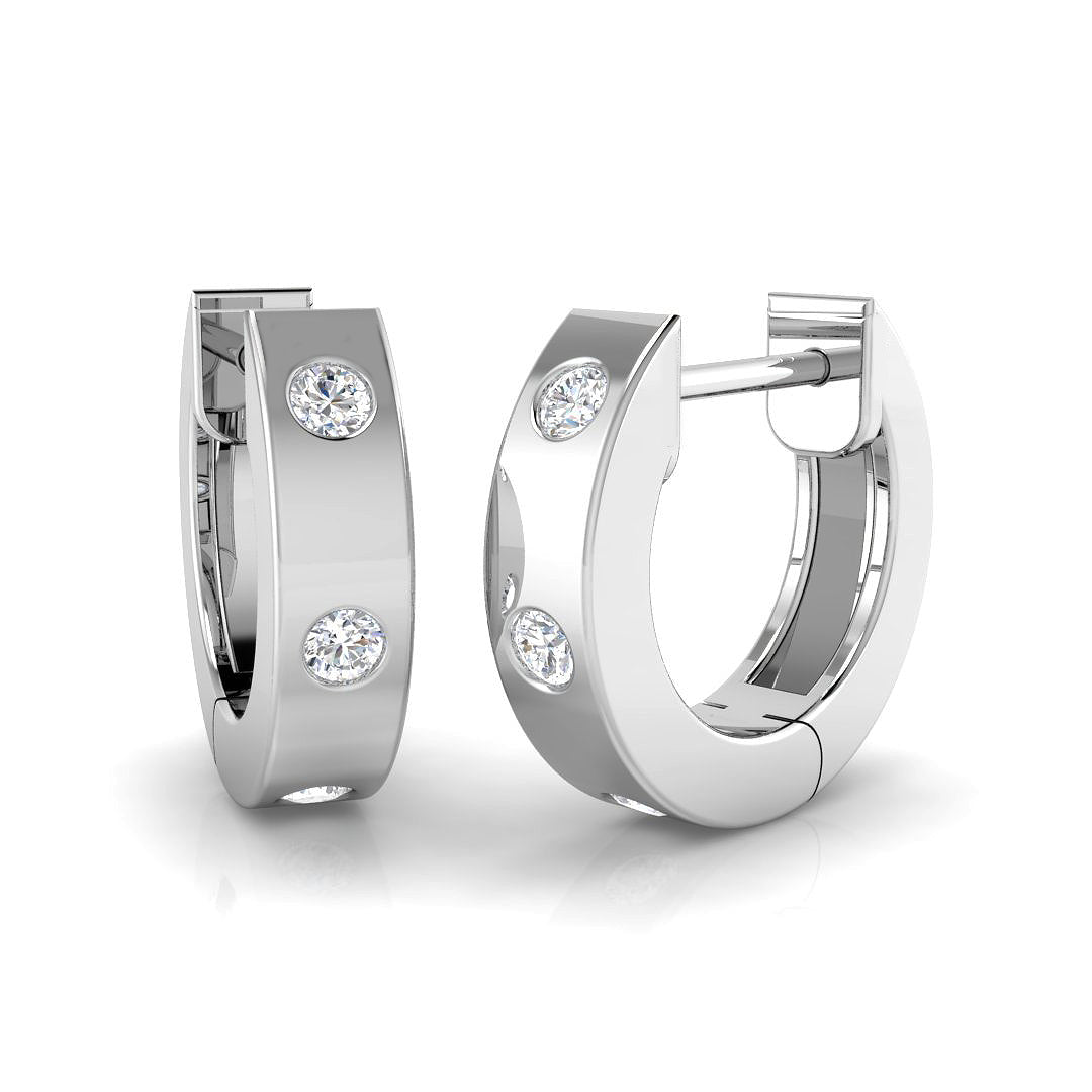 SE5895 — Earrings - 9 KT White Gold