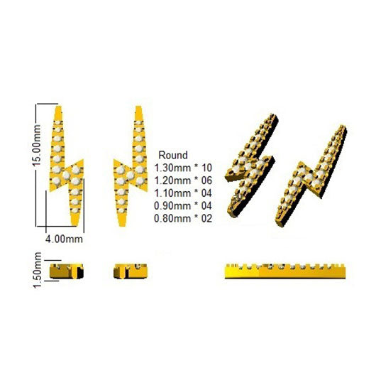 SE5899 — Earrings - 9k Yellow Gold detail