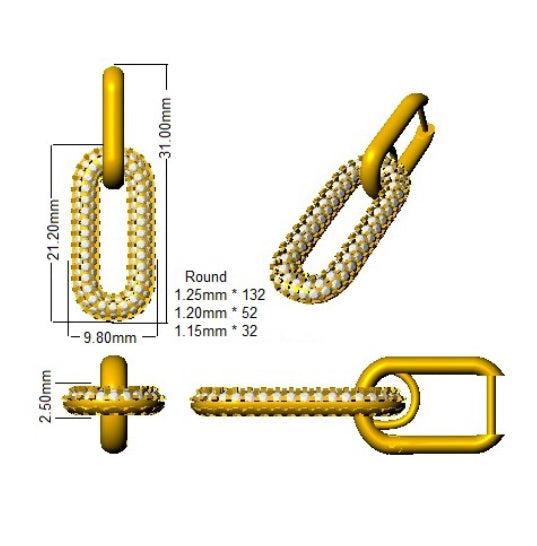 SE5904 — Earrings - 9k Yellow Gold detail