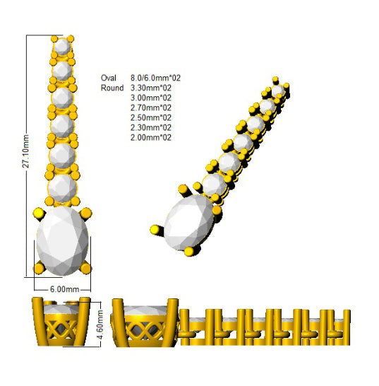 SE5906A — Earrings - 9k Yellow Gold detail