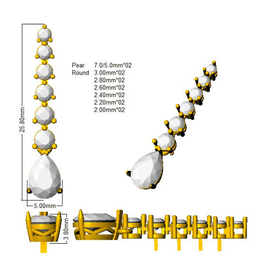SE5917 — Earrings - 9k Yellow Gold detail