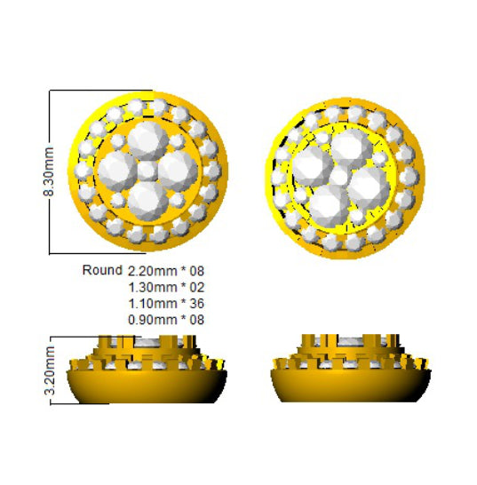 SE5923 — Earrings - 9k Yellow Gold detail