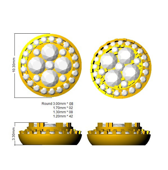 SE5924 — Earrings - 9k Yellow Gold detail