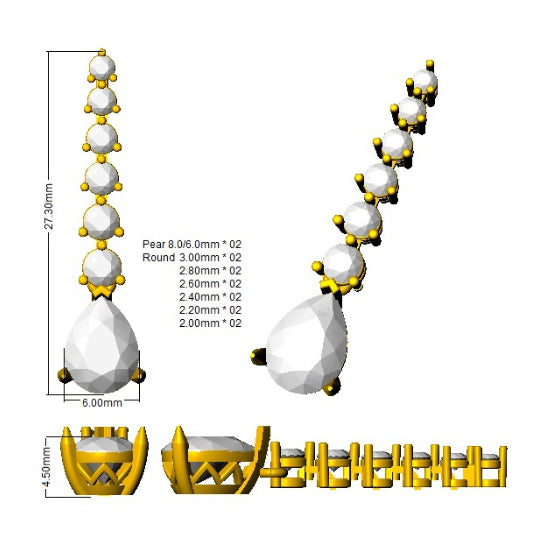 SE5926 — Earrings - 9k Yellow Gold detail