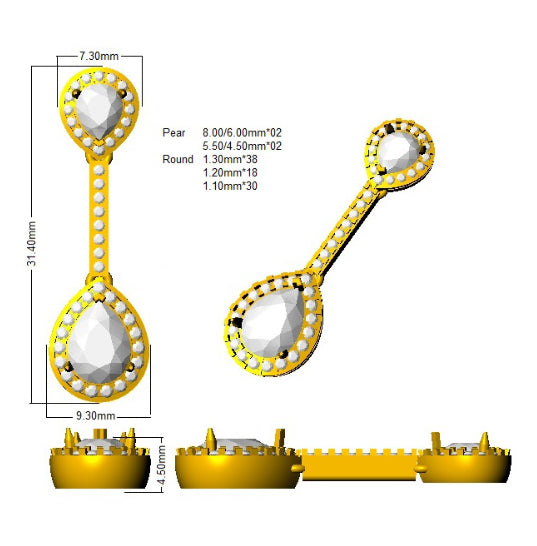 SE5933 — Earrings - 9k Yellow Gold detail