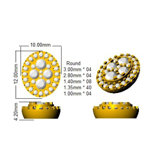 SE5936 — Earrings - 9k Yellow Gold detail