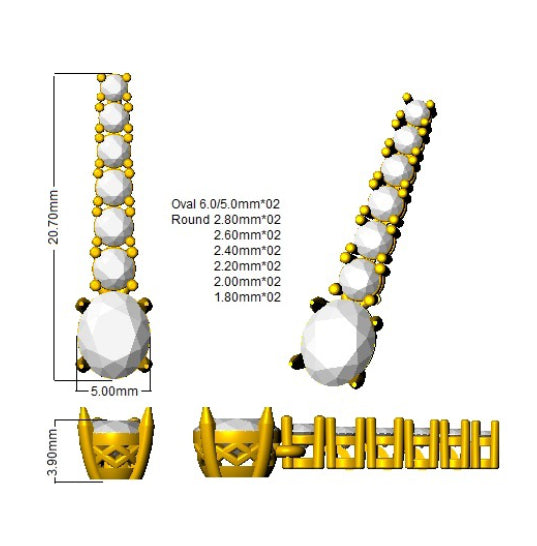 SE5941A — Earrings - 9k Yellow Gold detail
