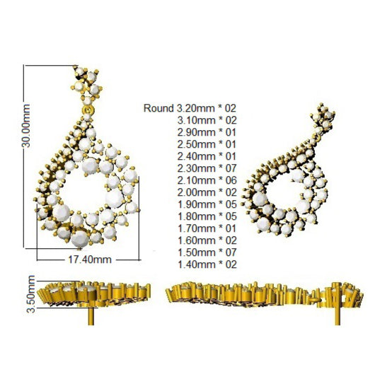 SE5944 — Earrings - 9k Yellow Gold detail