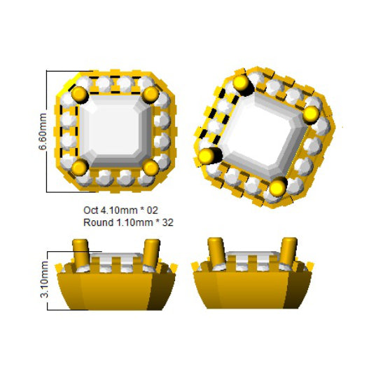 SE5950 — Earrings - 9k Yellow Gold detail