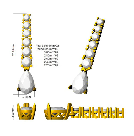 SE5956 — Earrings - 9k Yellow Gold detail
