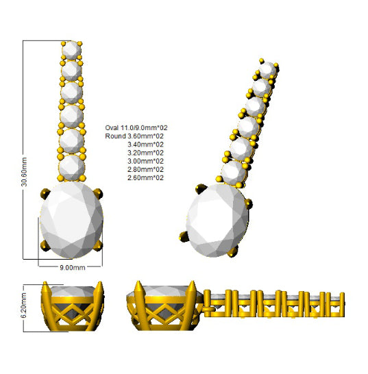 SE5957A — Earrings - 9k Yellow Gold detail