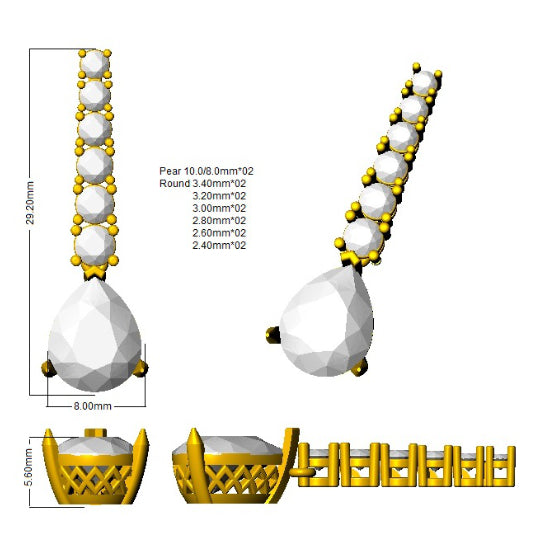 SE5958 — Earrings - 9k Yellow Gold detail