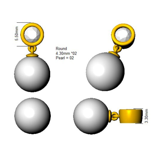 SE5969 — Earrings - 9k Yellow Gold detail