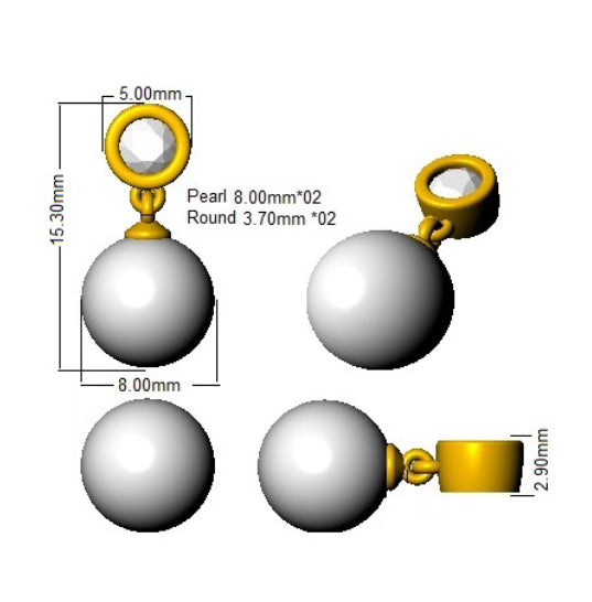 SE5970 — Earrings - 9k Yellow Gold detail