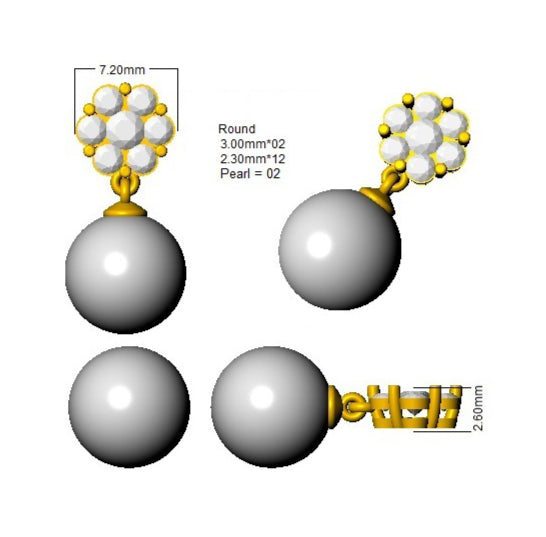 SE5979 — Earrings - 9k Yellow Gold detail