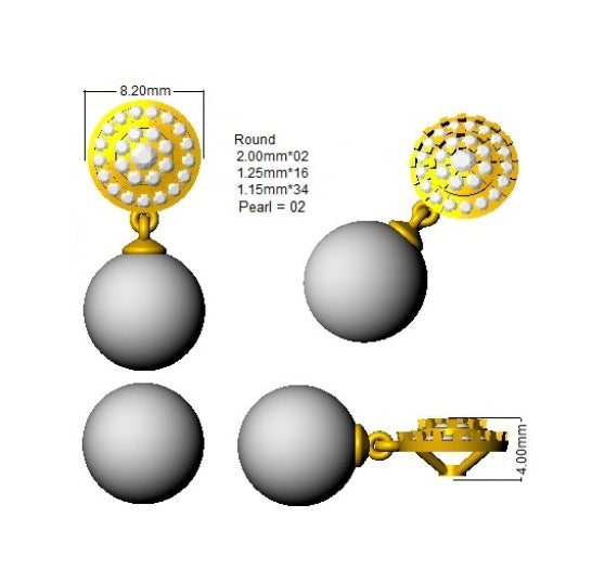 SE5981 — Earrings - 9k Yellow Gold detail