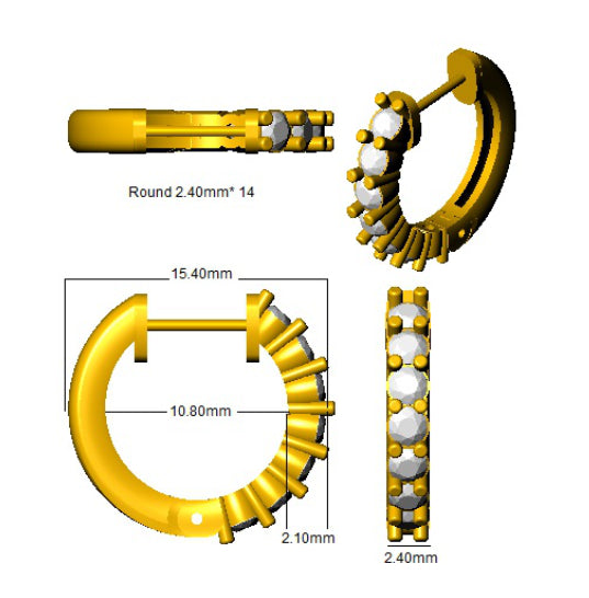 SE5984 — Earrings - 9k Yellow Gold detail
