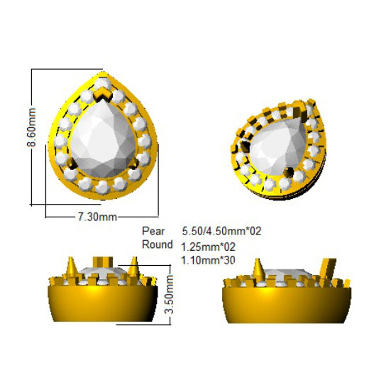 SE5993 — Earrings - 9k Yellow Gold detail