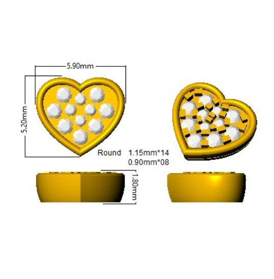 SE6012 — Earrings - 9k Yellow Gold detail