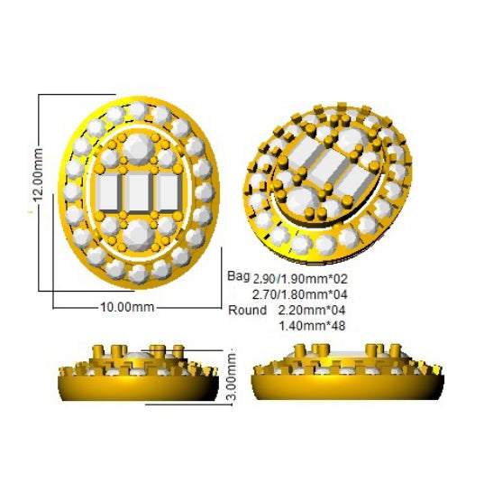 SE6038 — Earrings - 9k Yellow Gold detail