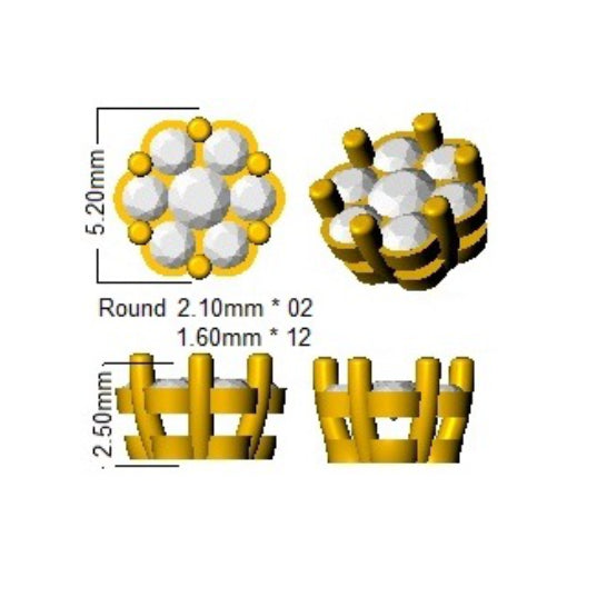 SE6079 — Earrings - 9k Yellow Gold detail