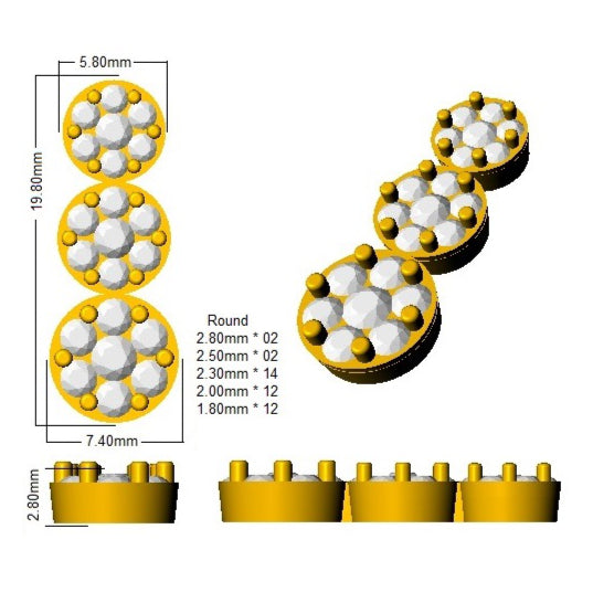 SE6081 — Earrings - 9k Yellow Gold detail