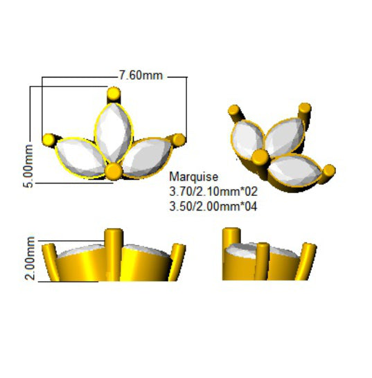 SE6101 — Earrings - 9k Yellow Gold detail