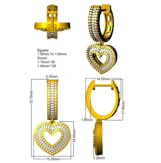 SE6102 — Earrings - 9k Yellow Gold detail
