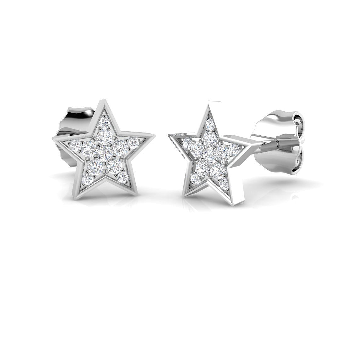 SE6120 — Earrings - 9 KT White Gold
