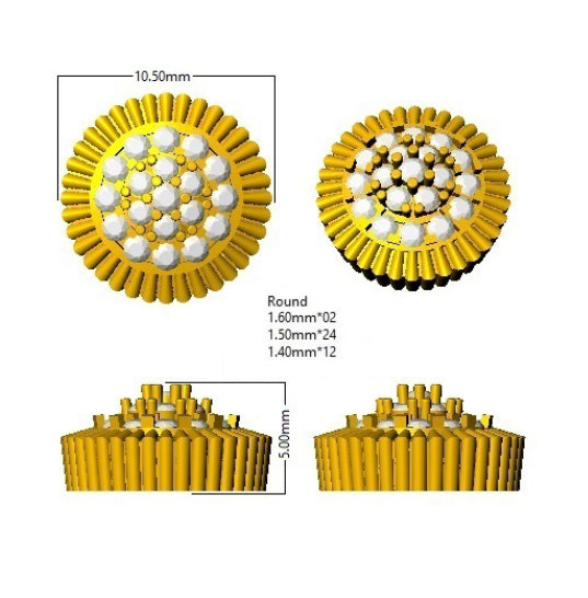 SE6122 — Earrings - 9k Yellow Gold detail