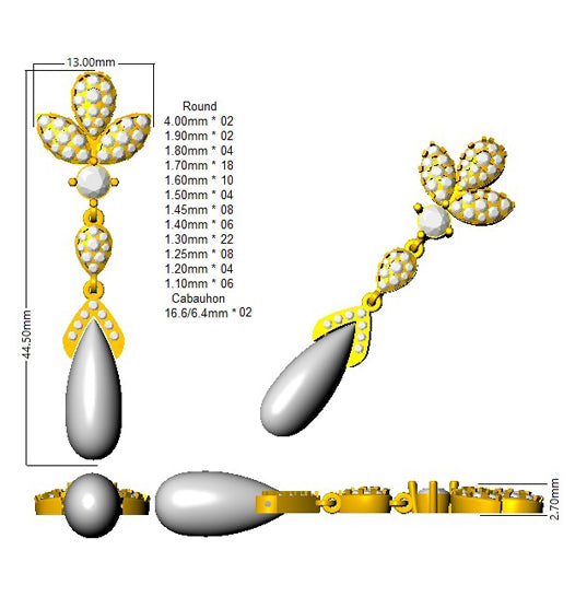 SE6132 — Earrings - 18k White Gold detail